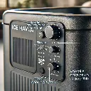 DALL·E 2025-03-13 20.46.57 - A close-up view of the Ice Haven Compact Cold Plunge Tub's features. The image highlights the manual temperature adjustment knob, the simple drain sys.webp